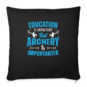Archery Archery Bow - Sofa pillowcase 17,3'' x 17,3'' (45 x 45 cm) - black - Front