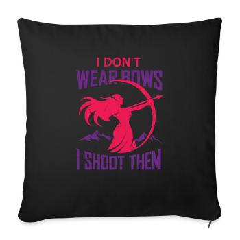 Archery Archery Bow - Sofa pillowcase 17,3'' x 17,3'' (45 x 45 cm) - black - Front