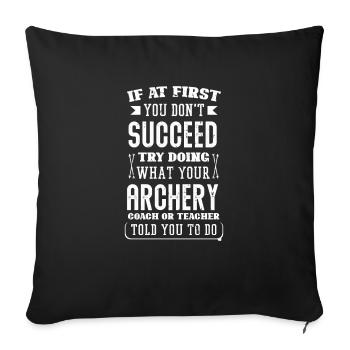 Archery Archery Bow - Sofa pillowcase 17,3'' x 17,3'' (45 x 45 cm) - black - Front