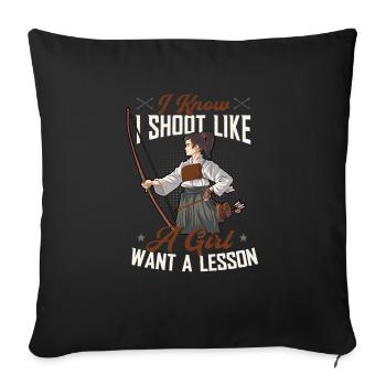 Archery Archery Bow - Sofa pillowcase 17,3'' x 17,3'' (45 x 45 cm) - black - Front