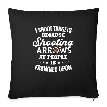 Archery Archery Bow - Sofa pillowcase 17,3'' x 17,3'' (45 x 45 cm) - black - Front