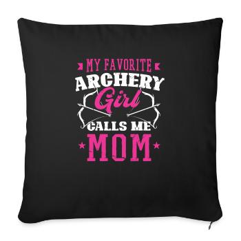 Archery Archery Bow - Sofa pillowcase 17,3'' x 17,3'' (45 x 45 cm) - black - Front