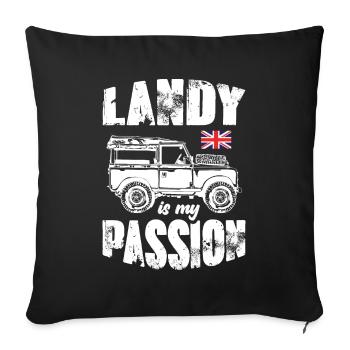 Landy is My Passion - Sofa pillowcase 17,3'' x 17,3'' (45 x 45 cm) - black - Front