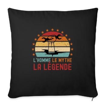 Mécanicien légendaire - Housse de coussin décorative 45 x 45 cm - noir - Devant