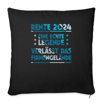 Retirement 2024 Legend Farewell Gift Farewell - Sofa pillowcase 17,3'' x 17,3'' (45 x 45 cm) - black - Front