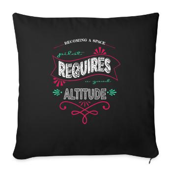 Night Sky Planets Funny Quote Astrophysics Happy - Sofa pillowcase 17,3'' x 17,3'' (45 x 45 cm) - black - Front