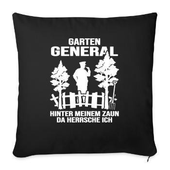 Garden Allotment Garden General in the allotment garden - Sofa pillowcase 17,3'' x 17,3'' (45 x 45 cm) - black - Front