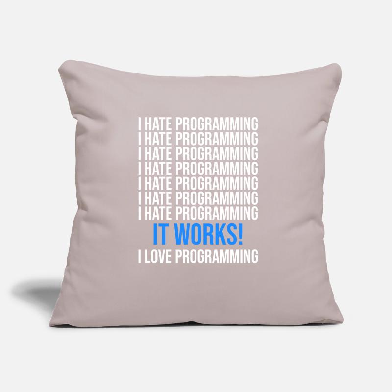 Codeur Développeur Programmeur Codage informatique informatique Housse de coussin décorative 45 x 45 cm