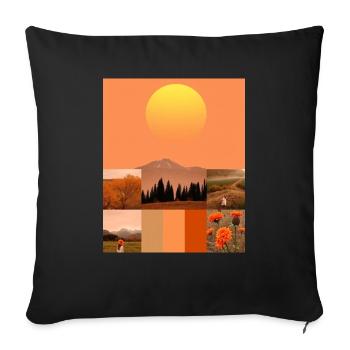 Sunsets. - Sofa pillowcase 17,3'' x 17,3'' (45 x 45 cm) - black - Front
