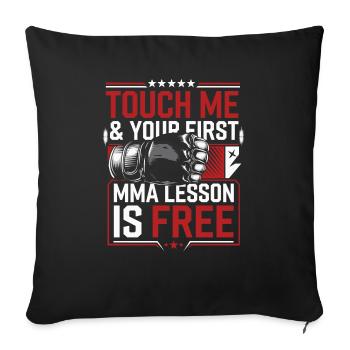 For real martial artists - Sofa pillowcase 17,3'' x 17,3'' (45 x 45 cm) - black - Front