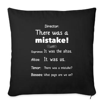 Il y avait une erreur Choir Directeur Choriste Chantez - Housse de coussin décorative 45 x 45 cm - noir - Devant