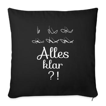 Dirigierkurven Dirigenten Chorleiter Chormusik - Sofakissenbezug 45 x 45 cm - Schwarz - Vorne