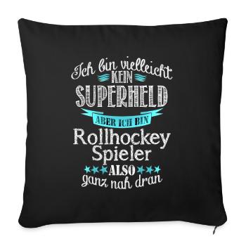 roller Hockey - Sofa pillowcase 17,3'' x 17,3'' (45 x 45 cm) - black - Front