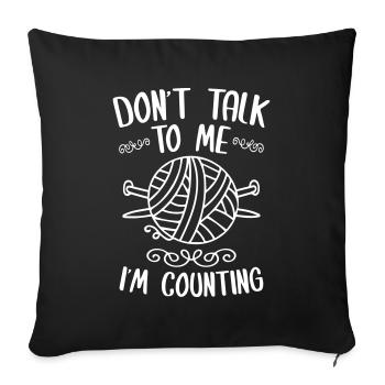Knitting - Sofa pillowcase 17,3'' x 17,3'' (45 x 45 cm) - black - Front