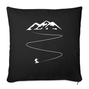 Snowboard mountains ski resort snowboarder gift - Sofa pillowcase 17,3'' x 17,3'' (45 x 45 cm) - black - Front