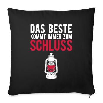 Joggen das beste kommt immer zum schluss - Sofakissenbezug 45 x 45 cm - Schwarz - Vorne
