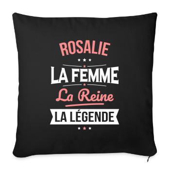 Rosalie - La Femme - La Reine - La Légende - Housse de coussin décorative 45 x 45 cm - noir - Devant