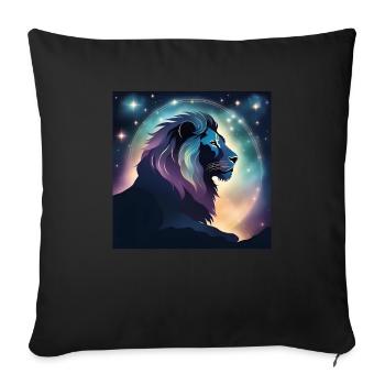 Leo Leo Zodiac Gift - Sofa pillowcase 17,3'' x 17,3'' (45 x 45 cm) - black - Front