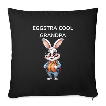 Grandpa Easter Bunny Gift - Sofa pillowcase 17,3'' x 17,3'' (45 x 45 cm) - black - Front