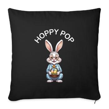 Grandfather Saying Easter Gift - Sofa pillowcase 17,3'' x 17,3'' (45 x 45 cm) - black - Front