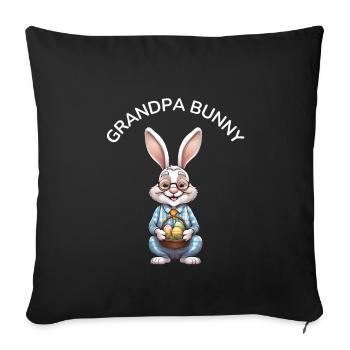 Grandpa Grandpa Easter Saying Gift - Sofa pillowcase 17,3'' x 17,3'' (45 x 45 cm) - black - Front