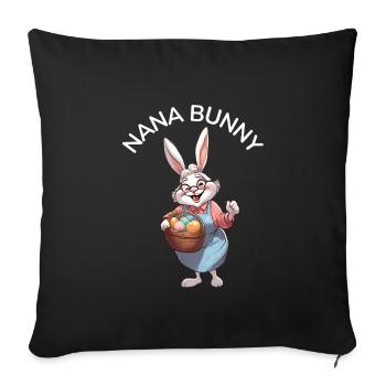 Bunny Grandma Easter Bunny Gift Idea - Sofa pillowcase 17,3'' x 17,3'' (45 x 45 cm) - black - Front