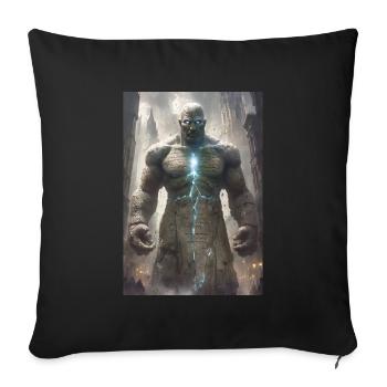 Golem Mythical Creature Gift - Sofa pillowcase 17,3'' x 17,3'' (45 x 45 cm) - black - Front