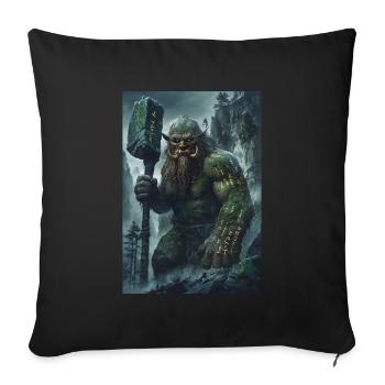 Riese Mythologie Giant Geschenk - Sofakissenbezug 45 x 45 cm - Schwarz - Vorne