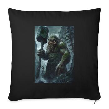 Riese Giant Norwegen Geschenk - Sofakissenbezug 45 x 45 cm - Schwarz - Vorne