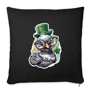 St. Patrick's Day Taube Geschenk - Sofakissenbezug 45 x 45 cm - Schwarz - Vorne