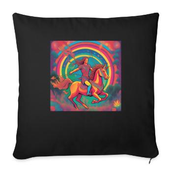 Sagittarius Astrology Astro Gift - Sofa pillowcase 17,3'' x 17,3'' (45 x 45 cm) - black - Front