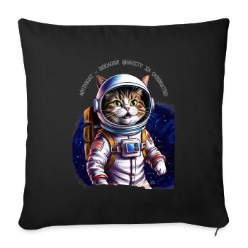 Astro Katze Geschenk - Sofakissenbezug 45 x 45 cm - Schwarz - Vorne