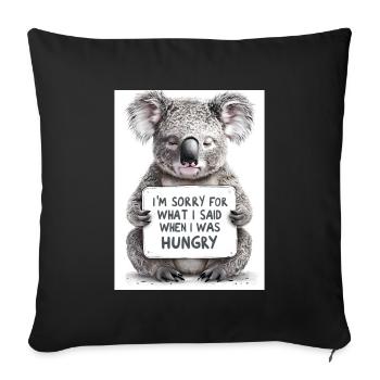 Koala Australia Saying Gift Idea - Sofa pillowcase 17,3'' x 17,3'' (45 x 45 cm) - black - Front