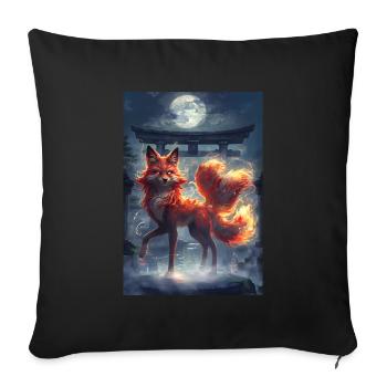 Renard Mythologie Mythe Cadeau - Housse de coussin décorative 45 x 45 cm - noir - Devant
