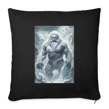 Yeti Mythology Legend Gift - Sofa pillowcase 17,3'' x 17,3'' (45 x 45 cm) - black - Front