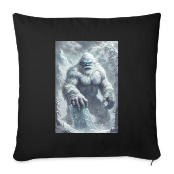 Yeti Legend Myth Gift - Sofa pillowcase 17,3'' x 17,3'' (45 x 45 cm) - black - Front