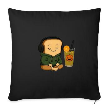 Halloween Toast Costume Gift - Sofa pillowcase 17,3'' x 17,3'' (45 x 45 cm) - black - Front