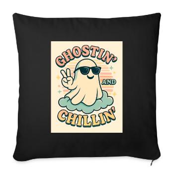 Halloween Ghost Costume Gift - Sofa pillowcase 17,3'' x 17,3'' (45 x 45 cm) - black - Front