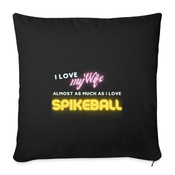 Geschenk Humor Spikeball Strand lustiger Urlaub - Sofakissenbezug 45 x 45 cm - Schwarz - Vorne