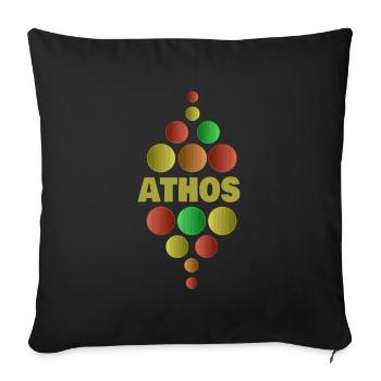 Geschenk für Athos - Sofakissenbezug 45 x 45 cm - Schwarz - Vorne