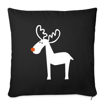 Moose - Sofa pillowcase 17,3'' x 17,3'' (45 x 45 cm) - black - Front