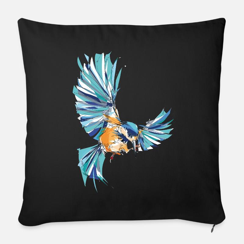 Eisvogel - Sofakissenbezug 45 x 45 cm - Schwarz