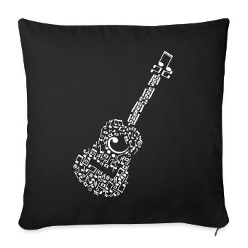 Gitarre - Sofakissenbezug 45 x 45 cm - Schwarz - Vorne
