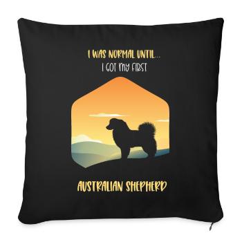 Cadeau de berger australien - Housse de coussin décorative 45 x 45 cm - noir - Devant