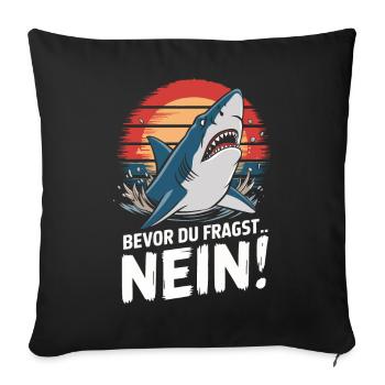 Shark Shark Sharks Shark - Sofa pillowcase 17,3'' x 17,3'' (45 x 45 cm) - black - Front