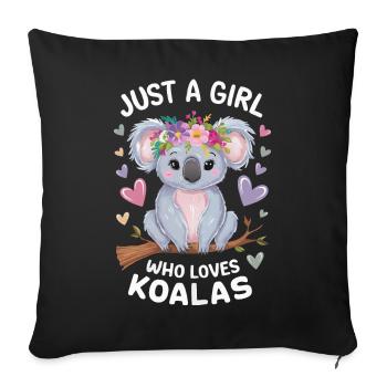 Koala Koala Koala Bear Animal - Sofa pillowcase 17,3'' x 17,3'' (45 x 45 cm) - black - Front