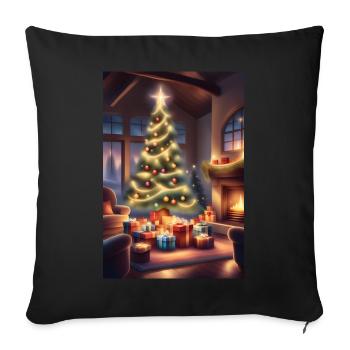 Cozy christmas home - Sofa pillowcase 17,3'' x 17,3'' (45 x 45 cm) - black - Front