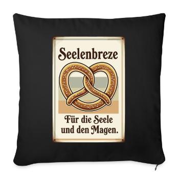 Soul Pretzel - Sofa pillowcase 17,3'' x 17,3'' (45 x 45 cm) - black - Front