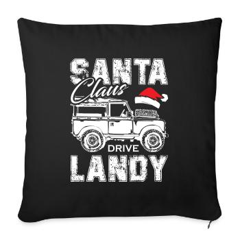 Santa Claus Drive Landy - Sofa pillowcase 17,3'' x 17,3'' (45 x 45 cm) - black - Front
