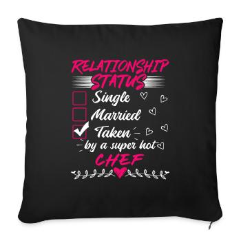 Drôle sa et son idée de cadeau Chef Relation - Housse de coussin décorative 45 x 45 cm - noir - Devant